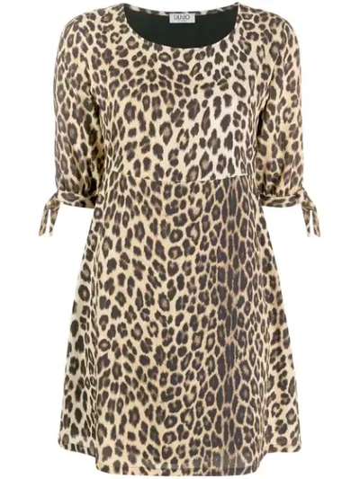 Liu •jo Leopard Print Dress In Brown