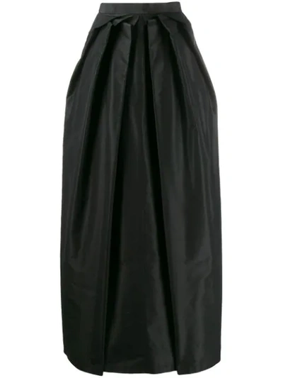 Pre-owned Moschino Draped Maxi Skirt In Black