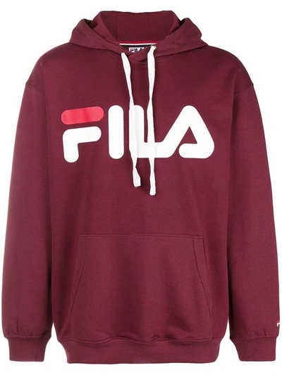 Fila Men's Burgundy Cotton Sweatshirt