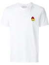 Ami Alexandre Mattiussi Crew Neck T-shirt Smiley Patch In White