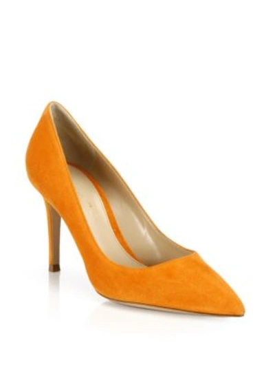 Gianvito Rossi Gianvito Suede Point Toe Pumps In Spritz