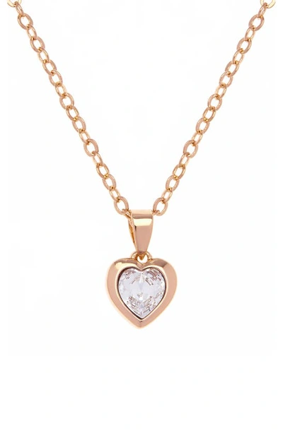 Ted Baker Hannela Swarovski Crystal Heart Pendant Necklace In Gold