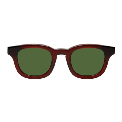 Thierry Lasry Olympy Acetate Square-frame Sunglasses In Burundygrn