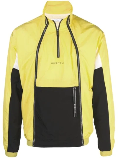 Givenchy Yellow Men's Color Block Multi-zip Jacket
