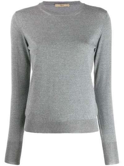 Nuur Jumper L/s Crew Neck Cashmere In Grey