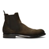 Officine Creative Distressed Chelsea Boots In Sigaro Brwn