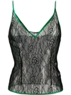 Styland Lace Tank Top In Black