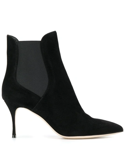 Sergio Rossi Godiva Heeled Boots In Black