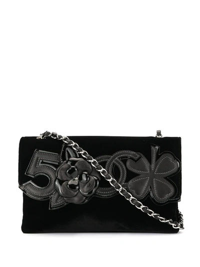 Pre-owned Chanel 2006 Icon Motifs Shoulder Bag In Black