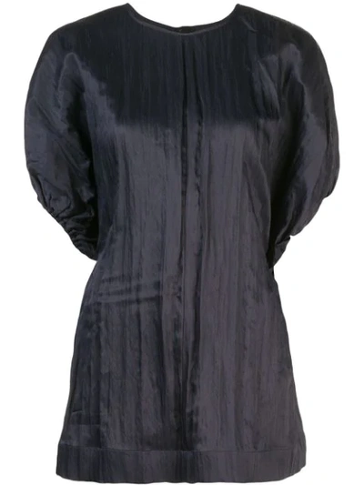 Jil Sander Creased Detail Dress In Black