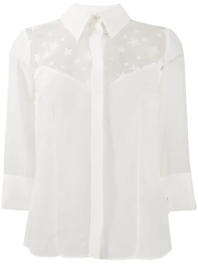Elisabetta Franchi Star Print Shirt In White