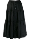 Marc Jacobs The Prairie Tiered Ruffle Skirt In Black