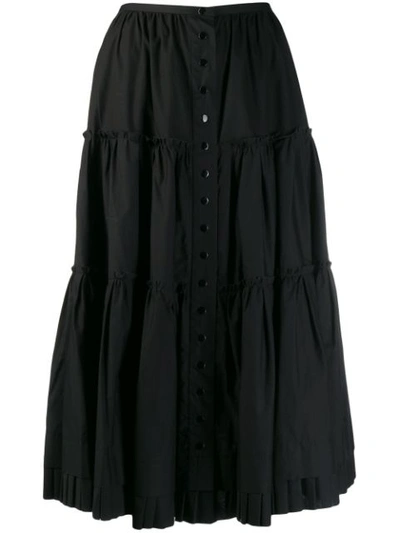 Marc Jacobs The Prairie Tiered Ruffle Skirt In Black