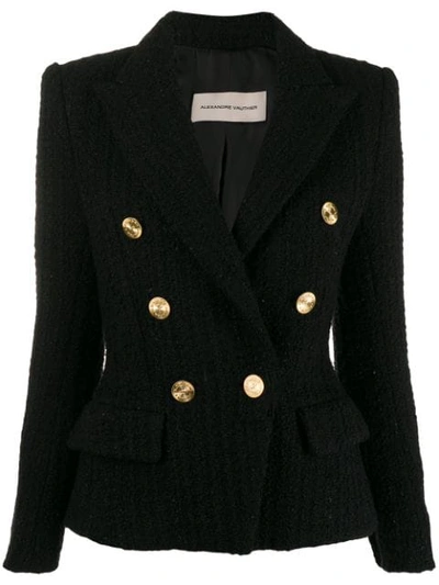 Alexandre Vauthier Tweed Blazer In Black