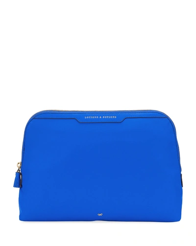 Anya Hindmarch Lotions & Potions Cosmetics Bag, Electric Blue