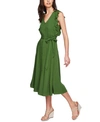 1.state Sleeveless Ruffle-trim Midi Dress In Lush Grass