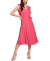1.state Sleeveless Ruffle-trim Midi Dress In Island Bloom