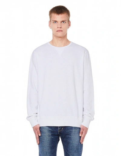 120% Lino White Linen & Cotton Sweatshirt