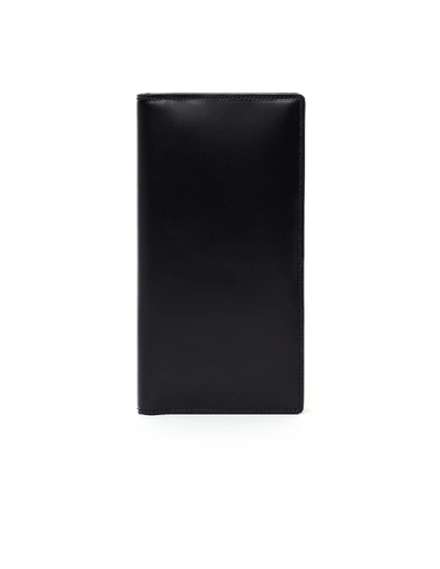 Maison Margiela Black Leather Wallet In White