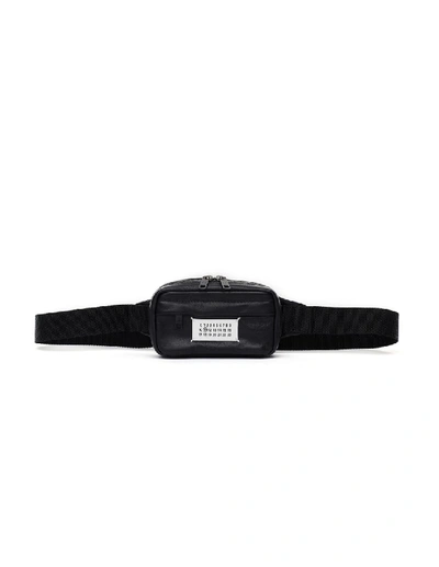 Maison Margiela Black Leather Belt Pack In White