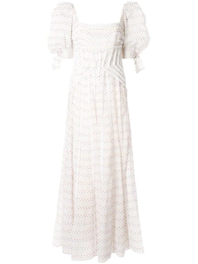 Rachel Gilbert Loni Puff Sleeve Dress In White