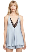 Flora Nikrooz Sestina Satin Short Pajamas In Gray