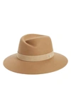 Rag & Bone Zoe Wool Fedora - Brown In Camel