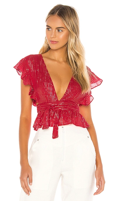 Majorelle Liz Top In Red