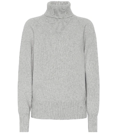 Joseph Ribbed Roll-neck Wool-blend Sweater In Grey