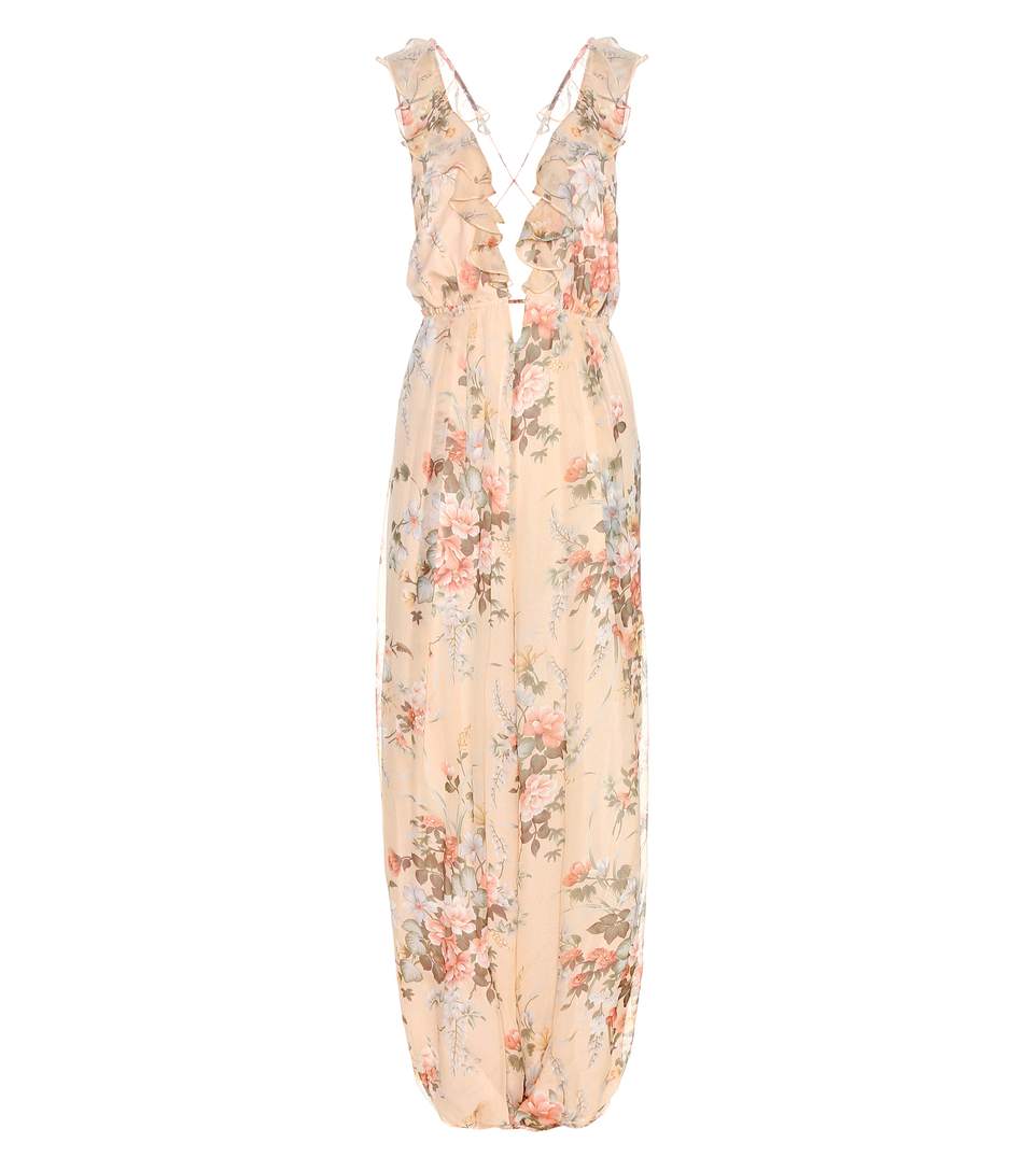 silk floral jumpsuit