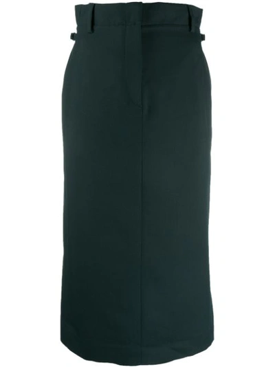 Acne Studios Ixandra Tailored Twill Midi Skirt In Green