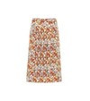 Tory Burch Blossom Ditsy Pleated Skirt In Ivory Blossom Ditsy