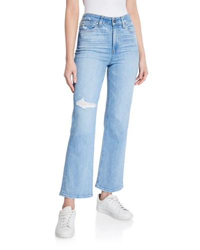 Paige Ately Mid-rise Ankle Flare Jeans In Starstruck Dstrct