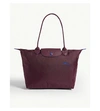 Longchamp Le Pliage Club Large Shoulder Tote In Plum