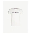 Tommy Hilfiger Logo-embroidered Cotton T-shirt In White