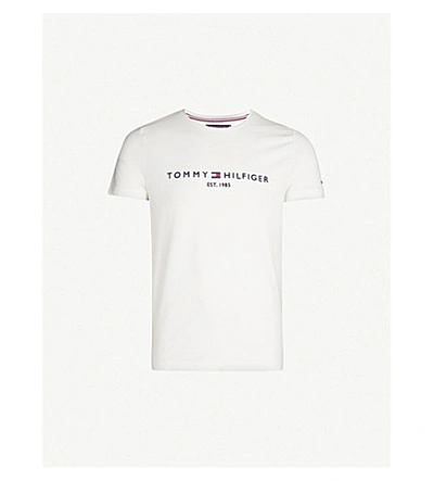 Tommy Hilfiger Logo印花棉t恤 In White