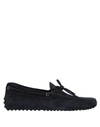 Tod's Black Black Gommini Nubuck Driving Shoes