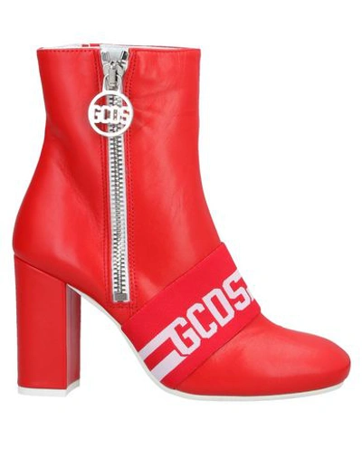Gcds Ankle Boots In Red