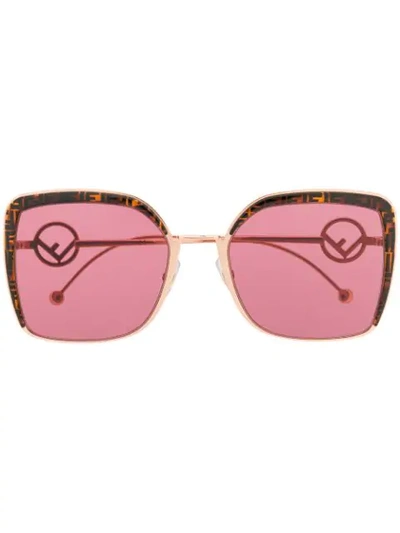 Fendi Square-frame Sunglasses In Pink