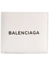 Balenciaga White Logo-print Leather Wallet