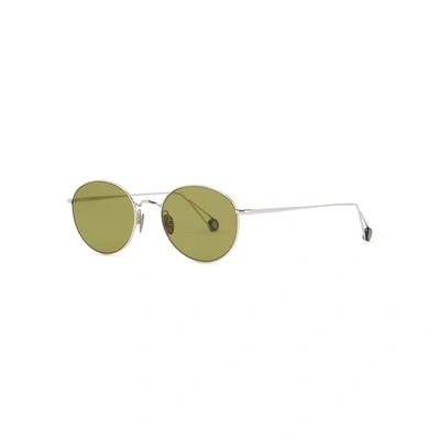 Ahlem Place De La Rotonde Champagne Sunglasses In Green