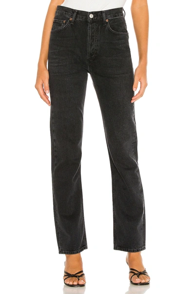 Agolde Wilder Straight Leg Jeans In Schwarz