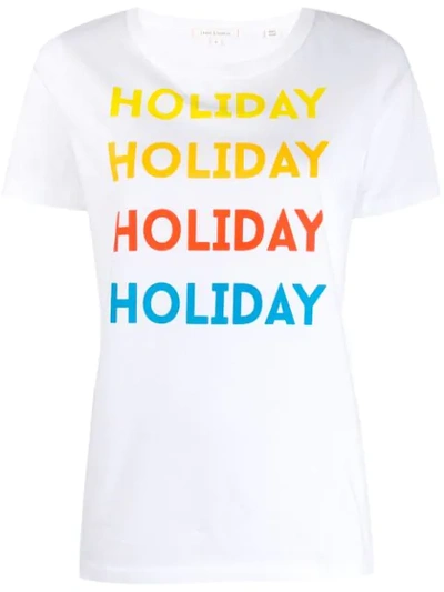 Chinti & Parker White Holiday Cotton Jersey T-shirt