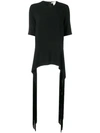 Stella Mccartney Black Fringed Stretch-cady Top