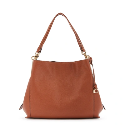 Coach Dalton Brown Leather Hobo Bag In Tan