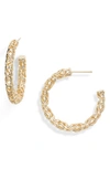 Kendra Scott Maggie Medium Hoop Earrings In Gold Filigree