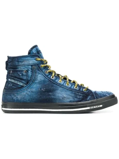 Diesel High-top-sneakers In Blue