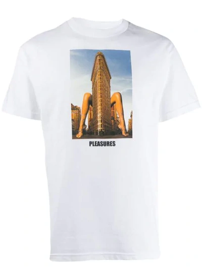 Pleasures Printed Crew Neck T-shirt In White