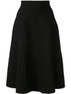 Casasola High Waisted Ribbed Skirt In Black