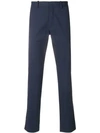 Theory Jake Slim-fit Grid Glenn Wool Trousers In Clear Blue